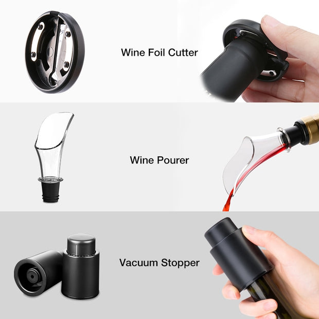 Electric Corkscrew with Foil Cutter for Effortless Wine Opening