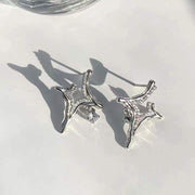 Elegant Sparkling Studs with Starry Design