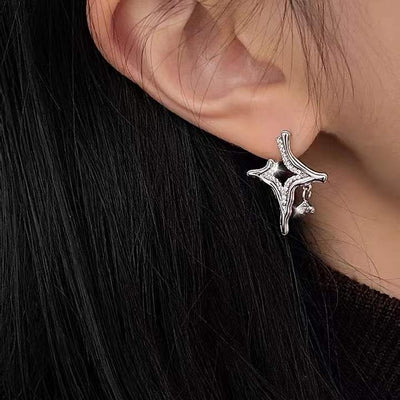 Elegant Sparkling Studs with Starry Design