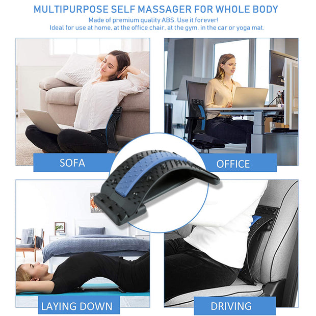 Ergonomic Heated Massage Cushion for Lower and Upper Back Relief